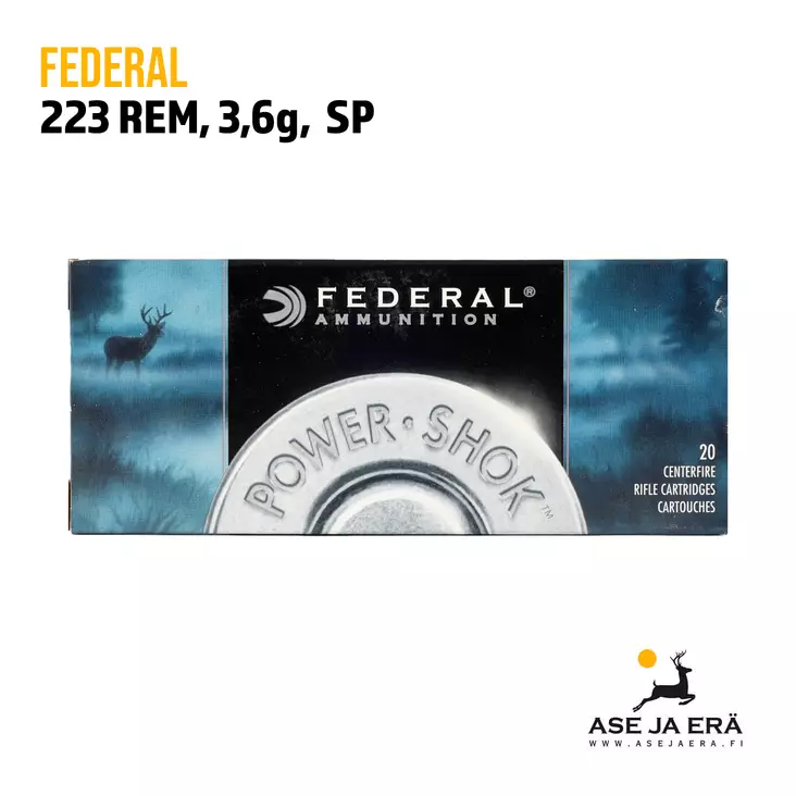 Federal Power-Shok .223 Rem SP 3,6g - 223 kaliiperi - 029465084172 - 1