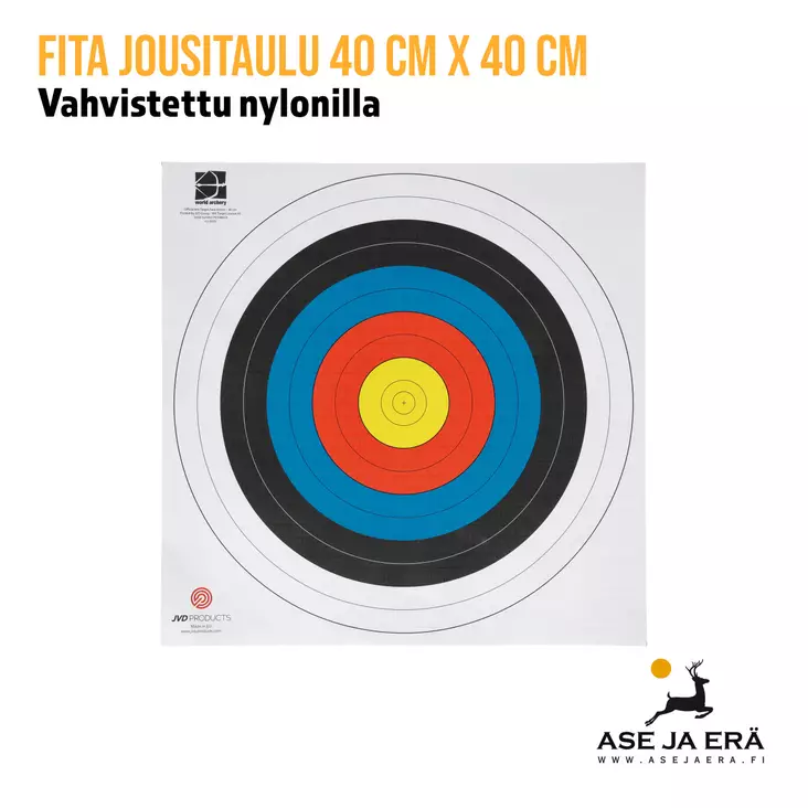 Nylonilla vahvistettu Fita jousitaulu 40 cm X 40 cm Nylonilla vahvistettu  jousiammuntaan - Yleiskuva - Paperiset maalitaulut - 000867951002 - 2