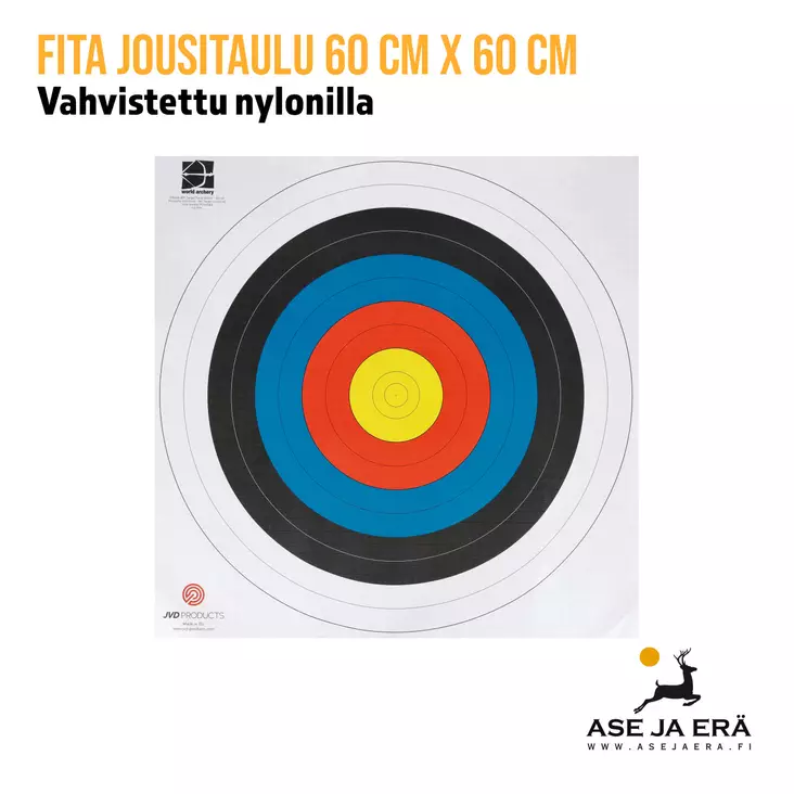 Nylonilla vahvistettu Fita jousitaulu 60 cm X 60 cm Nylonilla vahvistettu  jousiammuntaan - Yleiskuva - Paperiset maalitaulut - 000867964002 - 1