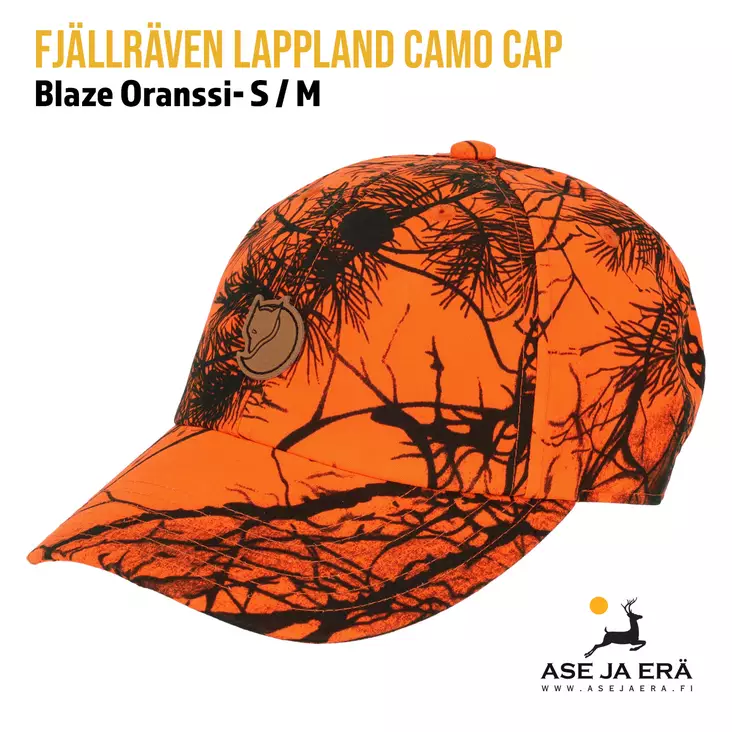 Fjällräven Lappland Camo Cap S/M Orange Blaze Yleiskuva - Lippalakit - 7323450724672 - 1