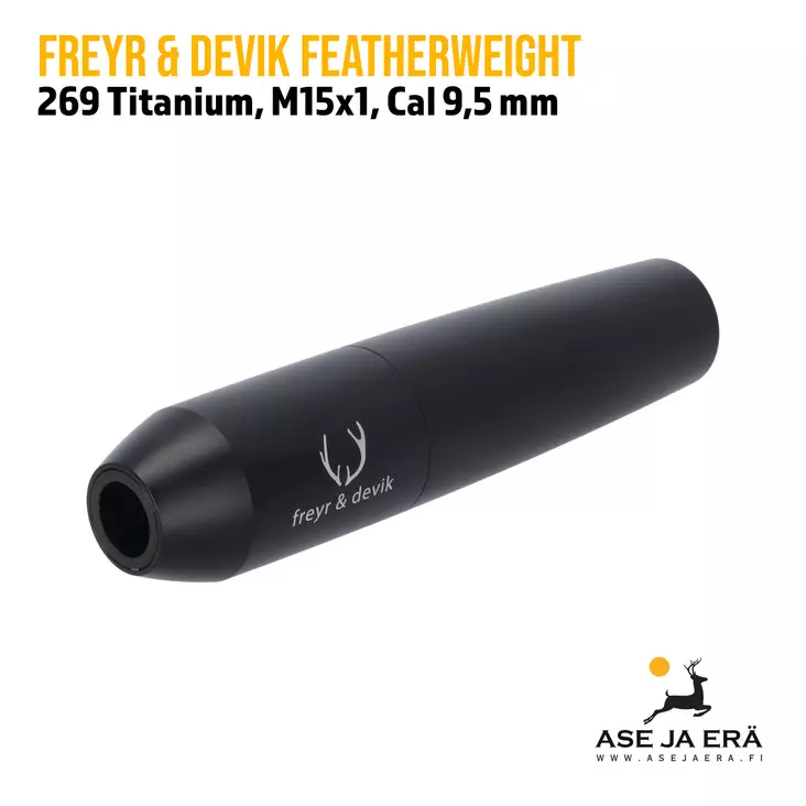 Freyr & Devik Featherweight 269 Titanium 9,3mm äänenvaimennin - Muut äänenvaimentimet - 7073053002652 - 2