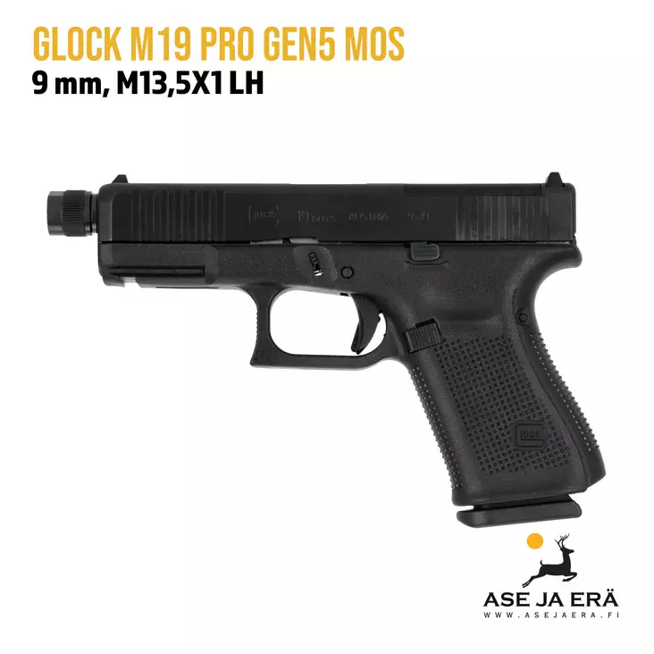 Glock M19 PRO 9 mm Gen5 MOS M13,5x1 LH - oikea sivu - Pistoolit - 47862 - 1