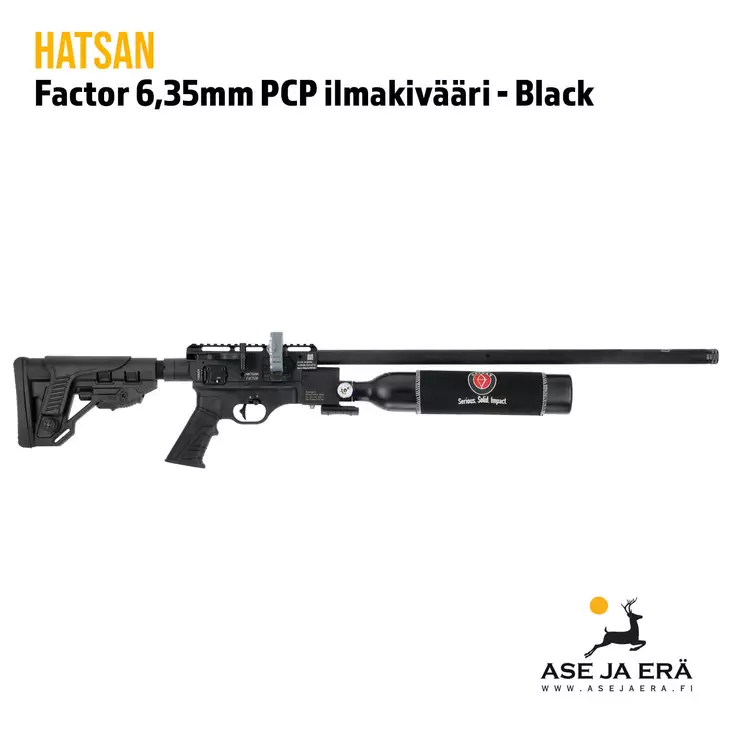 Hatsan Factor 6,35 mm PCP ilmakivääri, Black - yleiskuva - 6,35 mm PCP paineilmakiväärit - 067892 - 7