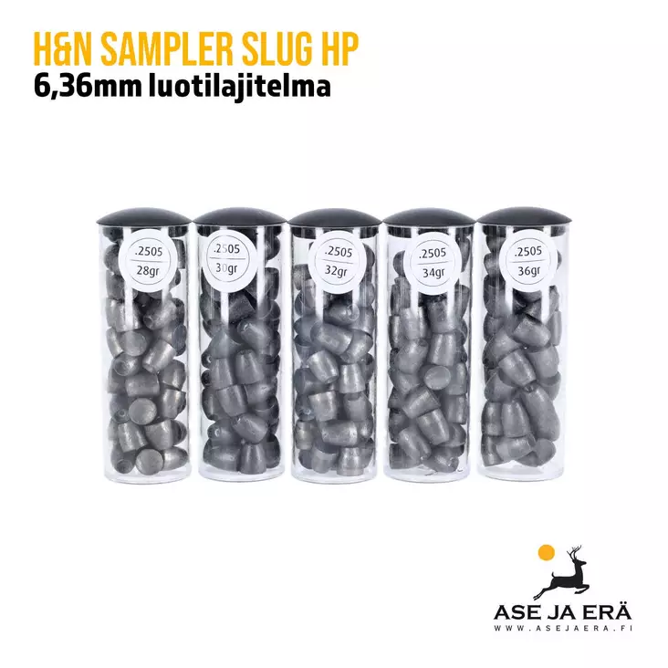 H&N Slug HP 6,36mm ilma-aseluotien testipakkaus - 6,35 mm luodit - 4047058021942 - 1