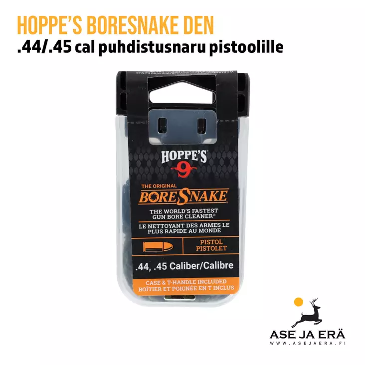Hoppe's BoreSnake .44/.45 puhdistusnaru kotelo etupuoli - Puhdistusnarut - 026285000962 - 1