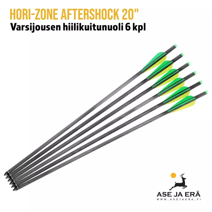 Hori-Zone Aftershock 20" varsijousen hiilikuitunuoli 6 kpl - Yleiskuva - Varsijousen tarvikkeet - 8720054599672 - 5