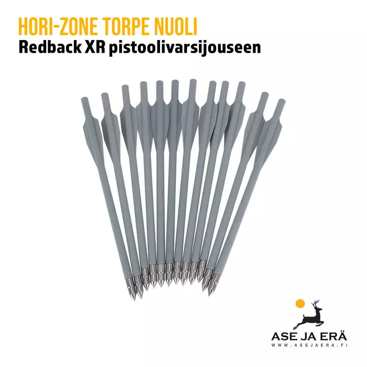 Hori-Zone Redback XR pistoolivarsijousen komposiittinuoli 12kpl - Muut nuolet - 8720054385992 - 1
