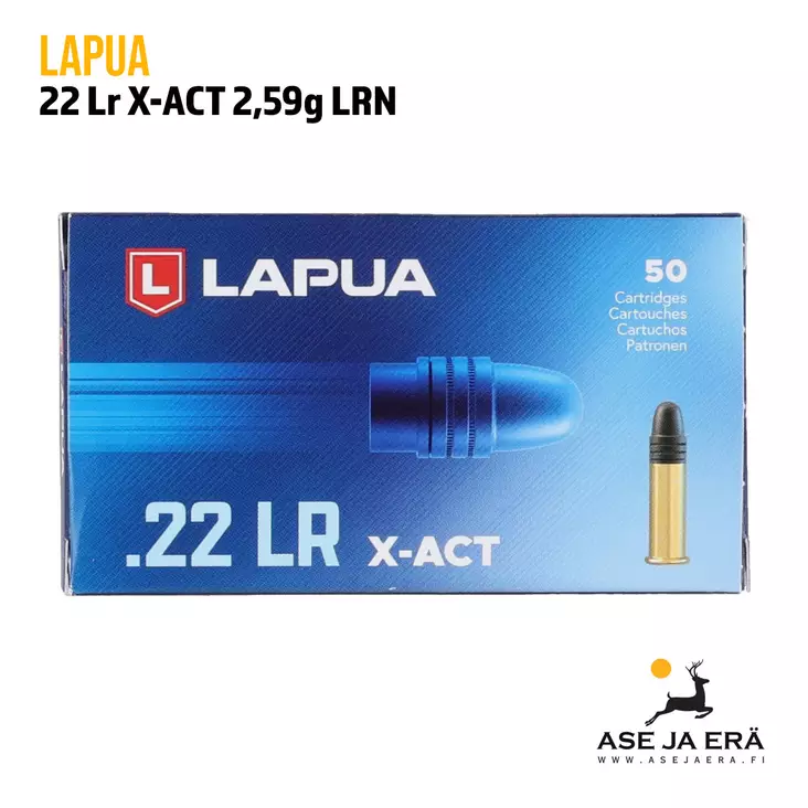 Lapua X-ACT 22LR 2,59g LRN pienoiskivääripatruuna - 22 LR patruunat - 4023045421612 - 10