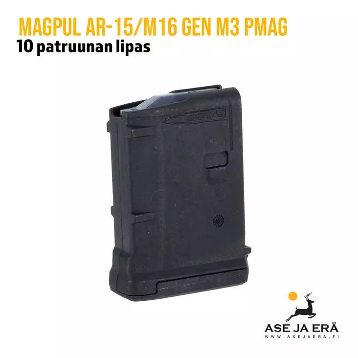 Magpul AR-15/M16 GEN M3 PMAG 10 ptr lipas - Toiminnallisten aseiden lippaat - 873750006192 - 6