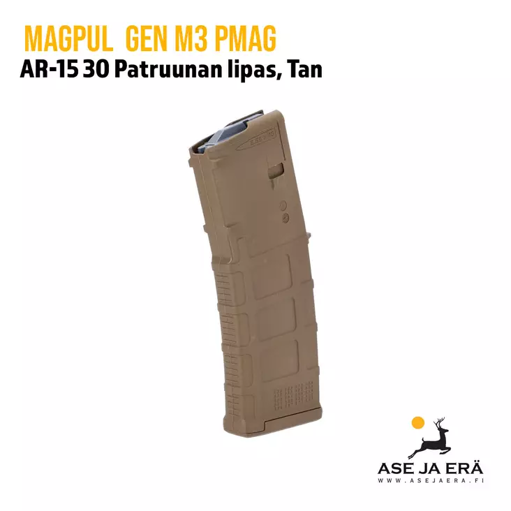 Magpul AR15 GEN M3 PMAG 30 patruunan lipas Coyote Tan - Toiminnallisten aseiden lippaat - 840815117162 - 1