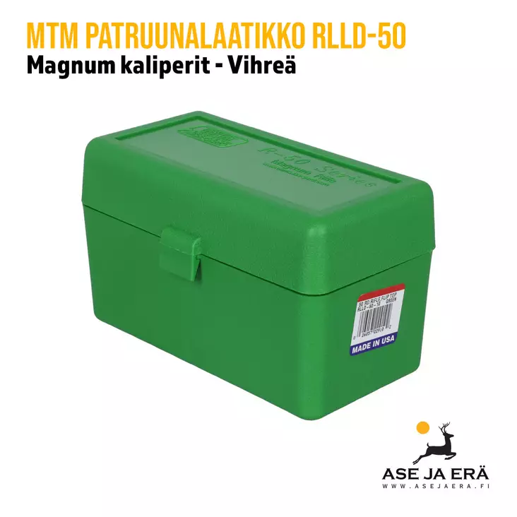 MTM RLLD-50 Magnum kaliiperit patruunalaatikko Flip-Top - Patruunalaatikot, -rasiat ja -levyt - 026057229102 - 1