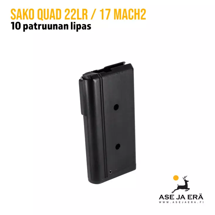Sako Quad 10-patruunan irtolipas 22LR / 17 Mach2 - Metsästysaseiden lippaat - 6438053048832 - 1