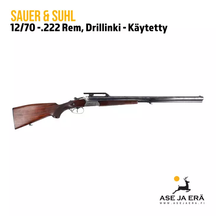 Sauer Suhl 12/70 / .222 Rem Drillinki - Käytetty - Käytetyt yhdistelmäaseet - 989202 - 1