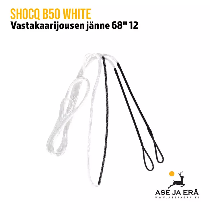 Shocq B50 White Vastakaarijousen Dacron Jänne - Valmiit jänteet - 8717974987412 - 1