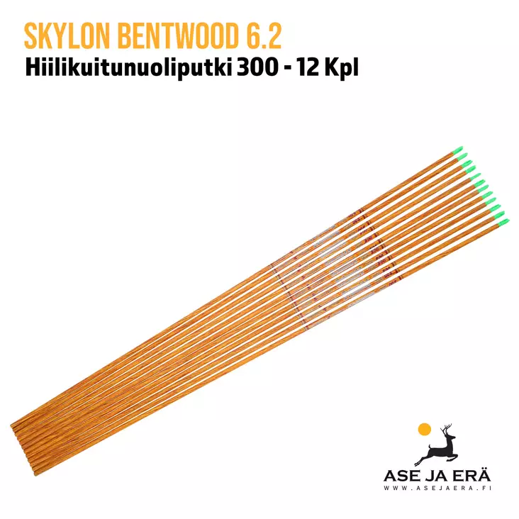 Skylon Bentwood 6.2 hiilikuitunuoliputki 300 - 12 kpl - nuoliputket edestä - Hiilikuituiset nuoliputket - 6426020830832 - 5