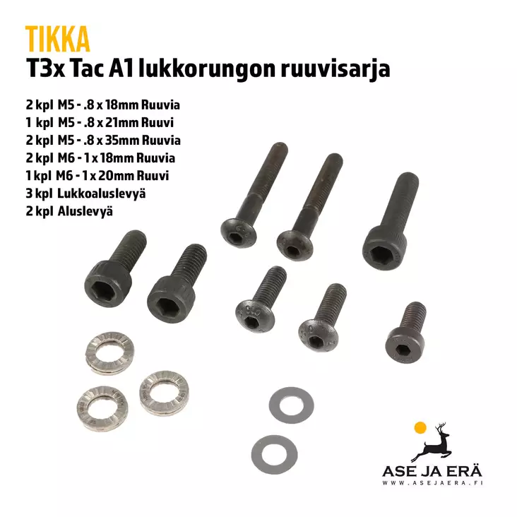 Tikka T3x Tac A1 lukkorungon varaosat - Kiväärien osat - 6438053121382 - 1