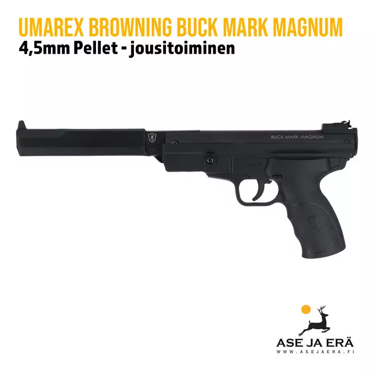 Umarex Browning Buck Mark Magnum Spring 4,5mm Diabol ilmapistooli - Jousi ja puristeilma ilmapistoolit - 4000844732422 - 1