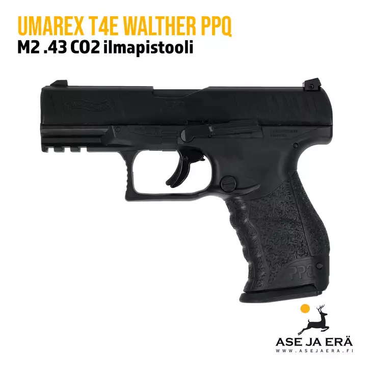 Umarex T4E Walther PPQ M2 .43 CO2 ilmapistooli sivusta - T4E Defence kuula-aseet - 4000844620842 - 1