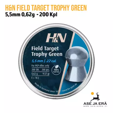 5,5mm H&N Field TargetTrophy Green 200 Kpl - Yleiskuva - 5,5 mm luodit - 4047058015033 - 6