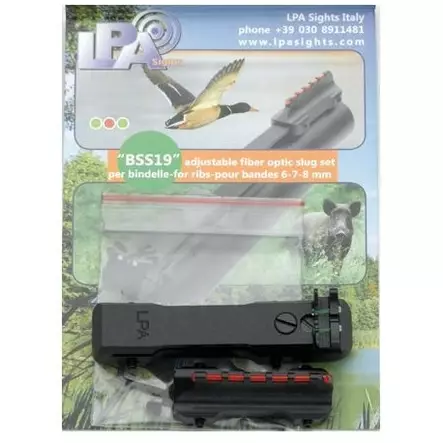 LPA BSS19 Adjustable Slug Sight set säädettävä kuitutähtäinsarja - Kuitutähtäimet haulikkoon - 2000000010083 - 1