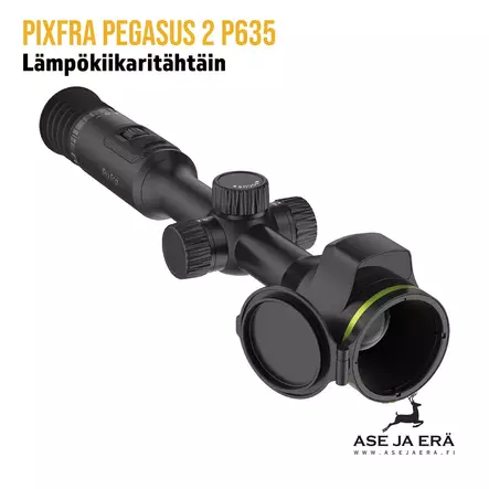 Pixfra Pegasus 2 Thermal 640*512, 35mm P635 - Edestäpäin linssinsuoja avoinna - Lämpökiikaritähtäin - 6976144452323 - 2