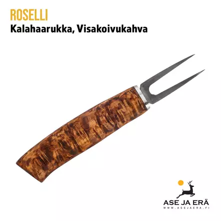 Roselli Kalahaarukka RW800 Fileerauspiikki hiiliteräs ja visakoivu - Yleiskuva - Muut veitset - 6430056853253 - 1