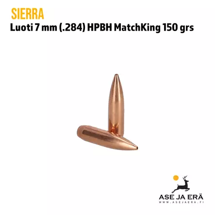 Sierra MatchKing 7mm .284 HPBT luoti - .30 luodit - 092763019153 - 2