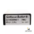 22 Hornet Sellier&Bellot FMJ 2,9 g kivääinpatruuna 20 kpl - Muut kaliiperit - 8590690330003 - 5