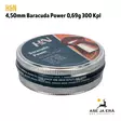 4,50mm H&N Baracuda Power 0,69g 300 kpl - Sivukuva rasiasta - 4,5 mm ilmakivääriluodit - 4047058011653 - 8