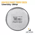 5,5mm H&N Field TargetTrophy Green 200 Kpl - Rasian pohja EAN näkyvissä - 5,5 mm luodit - 4047058015033 - 10