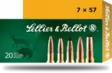 Sellier & Bellot 7x57 FMJ 9,1g (140gr) kiväärinpatruuna - Muut kaliiperit - 8590690330973 - 10
