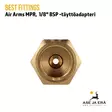Best Fittings Air Arms MPR 1/8" BSP täyttöadapteri - Sisäkuna aseenpuolen kiinnityskieteestä - Adapterit ja liitäntäsarjat - 03A1MF03 - 5