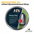 6,35mm H&N Slug HP Heavy 2,85g ilmakiväärinluoti 100 kpl, yleiskuva rasia kansi - 6,35 mm luodit - 4047058022673 - 1