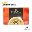 Federal Premium Buck 12/76 9,1mm haulikonpatruuna - Buckshot, yli 4mm - 029465001223 - 1