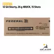Federal Shorty 12 26g 6,1 100 kpl - Buckshot, yli 4mm - 50004544651433 - 3