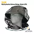 Salon Hyttyshattu Unisex Beige, Koko L/XL - mallinuken päässä verkko avattuna - Metsästyshatut - 6419647019193 - 11