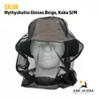 Salon Hyttyshattu Unisex Beige, Koko S/M - edestä mallinuken päässä verkko avattuna - Metsästyshatut - 6419647019193 - 8