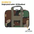 Helikon-Tex Single Pistol Wallet pistoolilaukku, US Woodland, edestä - Reput ja laukut - 5908218734913 - 5
