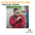 Helikon Urban Tactical Hoodie Lite, punainen - kontekstikuva jossa passi laitetaan hihataskuun - Hupparit - 5908218737983 - 121