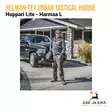 Helikon Urban Tactical Hoodie Lite, harmaa L - kontekstikuva mies, koti ja maastoauto - Hupparit - 5908218737983 - 110