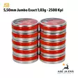 5,50 mm JSB Jumbo Exact 1,03g 2500kpl - 10 rasiaa kahdessa pinossa - 5,5 mm luodit - 8594180450523 - 11