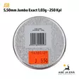 5,50 mm JSB Jumbo Exact 1,03g 250kpl - Rasian pohja EAN näkyvissä - 5,5 mm luodit - 8594180450523 - 10