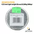 JSB Match Pistol 4,52mm rasia pohja - 4,5 mm ilmapistooliluodit - 8594180450233 - 6