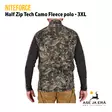 Niteforce Half Zip Tech Camo Polo vetoketjulla 3XL, takaa - T-paidat - 6430061582773 - 19