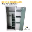 Nor-Lyx NL-2000 asekaappi + sisähyllykkö - Asekaappi 1-10 aseelle - 293223 - 3