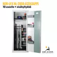 Nor-Lyx NL-2000 asekaappi + sisähyllykkö - Asekaappi 1-10 aseelle - 293223 - 1