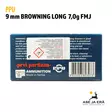 PPU 9 mm Browning Long FMJ g7 pistoolinpatruuna - 9mm pistoolin patruunat - 8605003803973 - 5