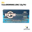 PPU 9 mm Browning Long FMJ g7 pistoolinpatruuna - 9mm pistoolin patruunat - 8605003803973 - 1