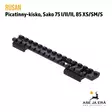 Rusan Picatinny-kisko, Sako 75 I/II/II metsästyskivääriin - Kiskot, kiilat, palat ja muut jalustat - 3856026413563 - 3