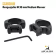 Scandium W 30 mm Medium renkaat Weaver - Pari pohja näkyvissä - 30mm kiikarinrenkaat - 7340143713843 - 4